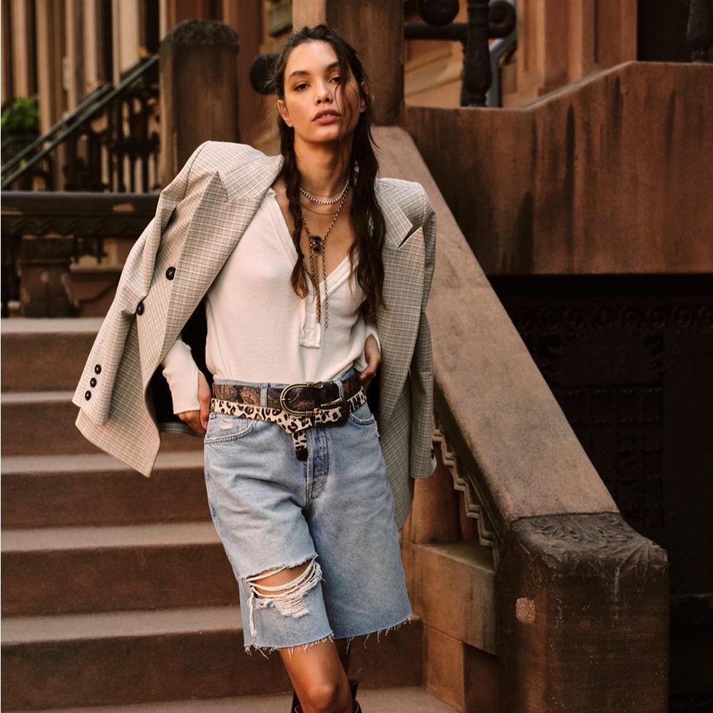 Free People Ashby Plaid Blazer